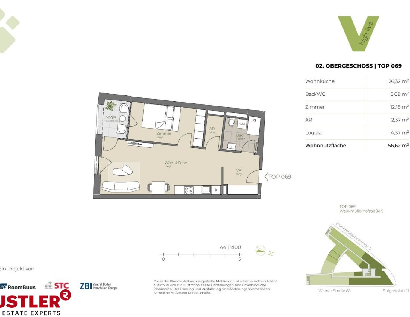 Gut geschnitten, modern und top angebunden!