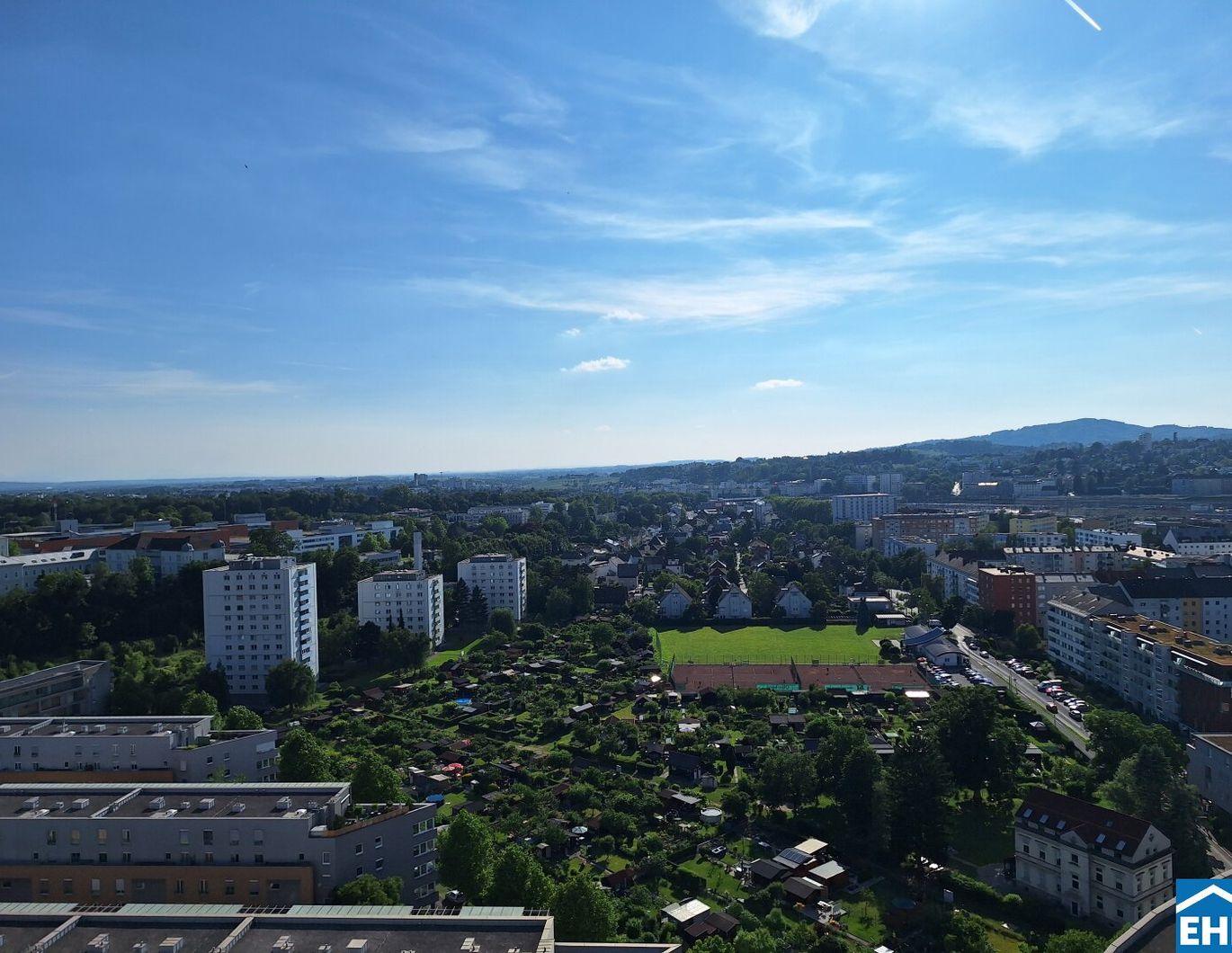2 Zimmer Wohnung mit hochwertiger Ausstattung und Weitblick über Linz