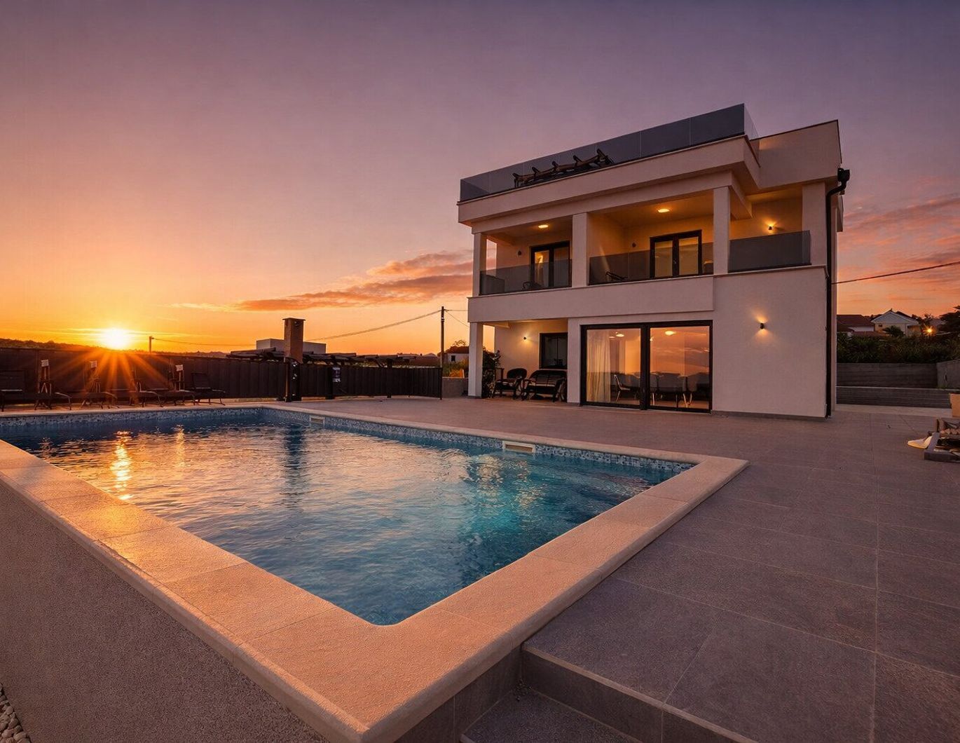 ZADAR Region - Private Villa mit Pool, Jacuzzi und beeindruckendem Panorama