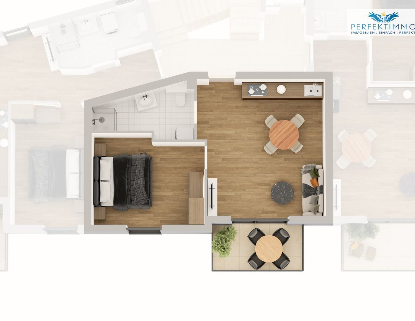 Großzügige 2-Zimmer-Wohnung Top 5 im Neubau