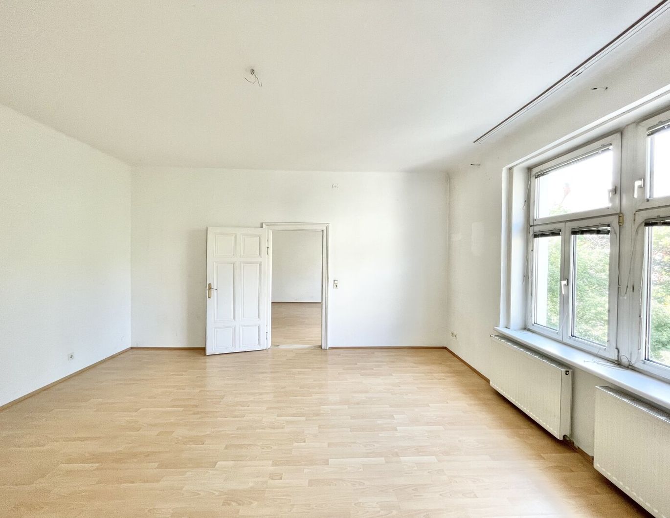 Brigittaplatz | Bezaubernde 2 Zimmer Altbau mit Potenzial & Grünblick für unter € 4.000/m2