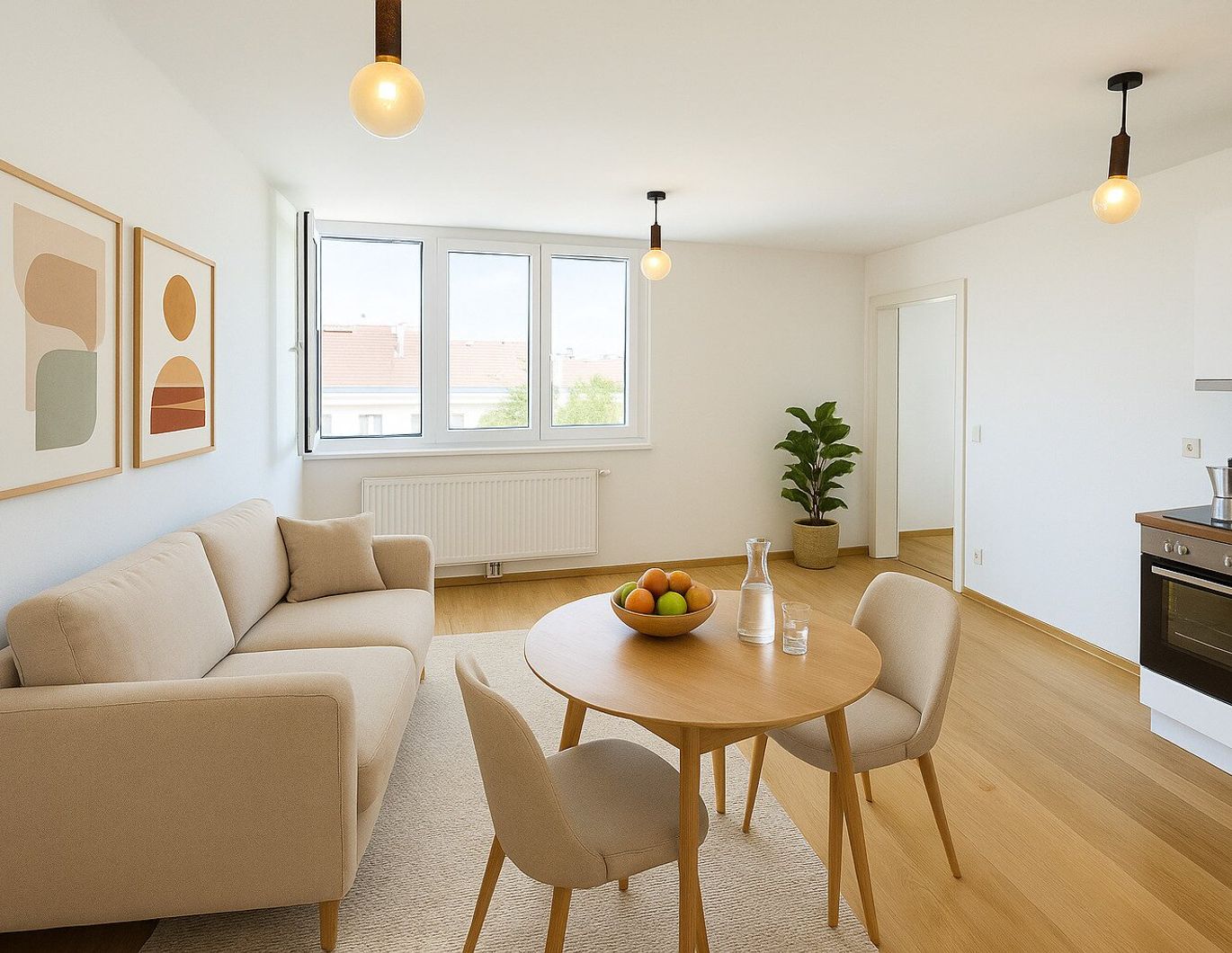 Stylisch wohnen & das Leben feiern - smarte 2 Zimmer Wohnung mit Weitblick