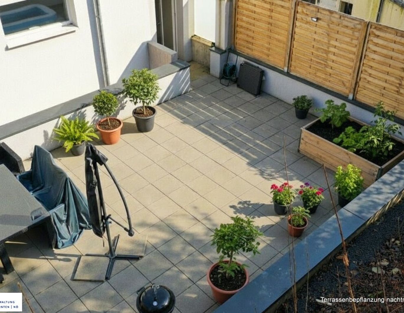 Ruhig gelegene 2-Zimmer Wohnung mit 54 m² Terrasse - Sonnenstunden in Privatsphäre