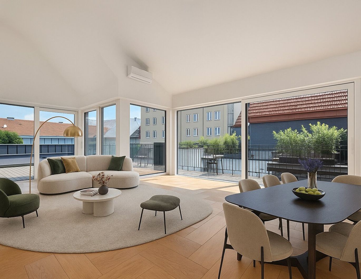 Außergewöhnliche DG-Maisonette mit 2 Terrassen beim Naschmarkt mit Garage im Haus