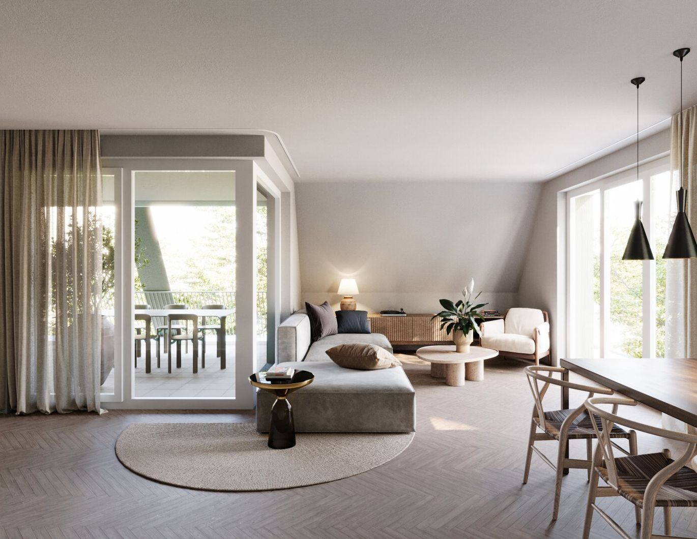 Graz-Geidorf: Penthaus - Wohnen mit Stil und Leichtigkeit - Erstbezug, gefördert, einzigartige Architektur & Honorarfrei für Käufer: innen!