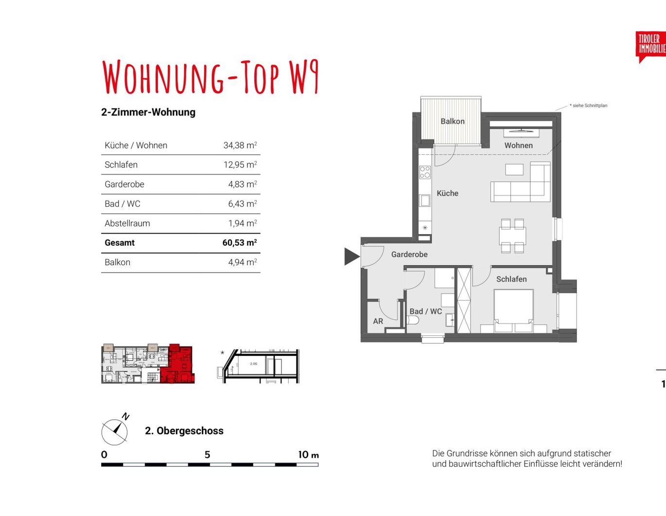 2-Zimmer-Wohnung im 2.OG mit Balkon, provisionsfrei