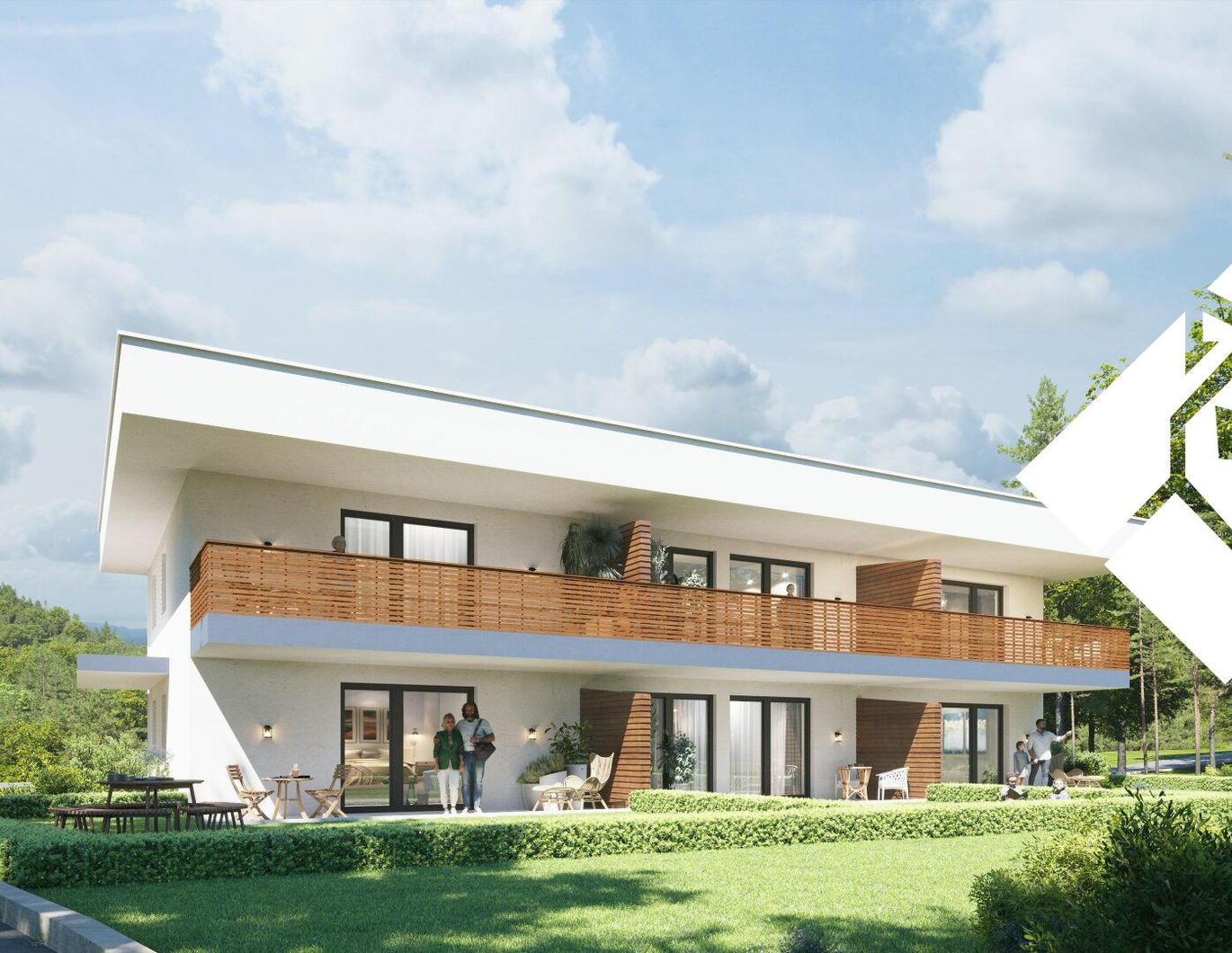 Moderne 2-Zimmer-Wohnung mit Terrasse & Garten in Kufstein-Endach zu mieten. Top 2