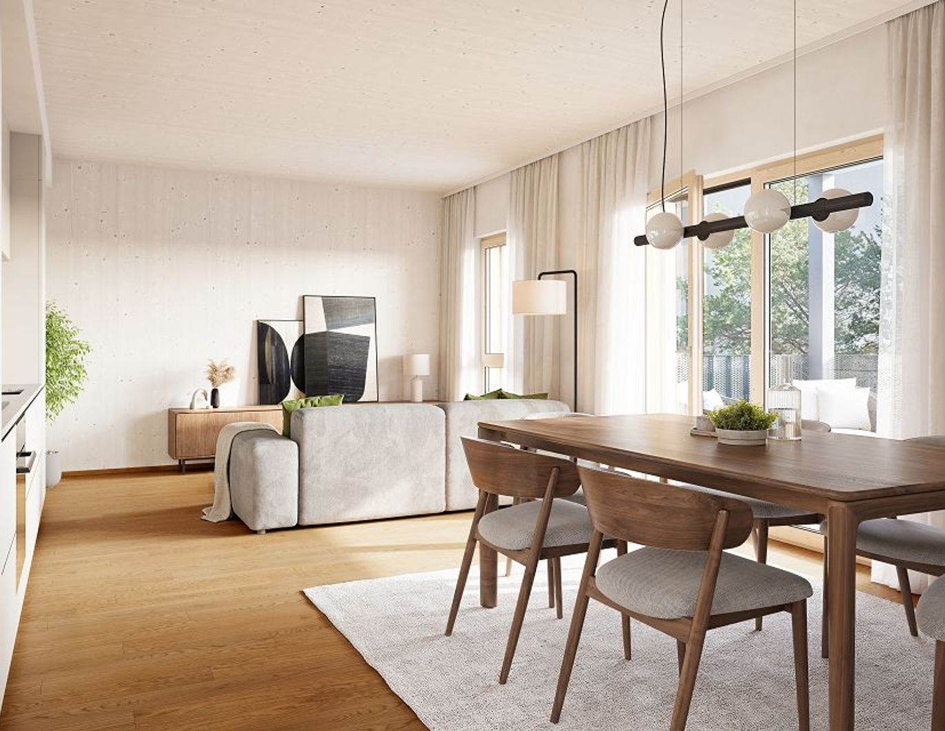 GRÜNE STADTVILLEN - 4 Zimmer mit Balkon - mit Sichtholz | Ruhe - Natur - Holz | Provisionsfrei!