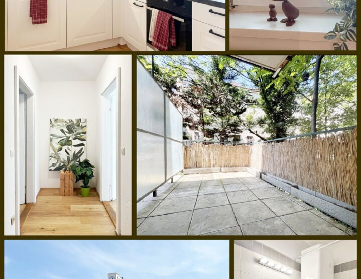 Terrasse zum begrünten Innenhof + perfekte Anbindung!