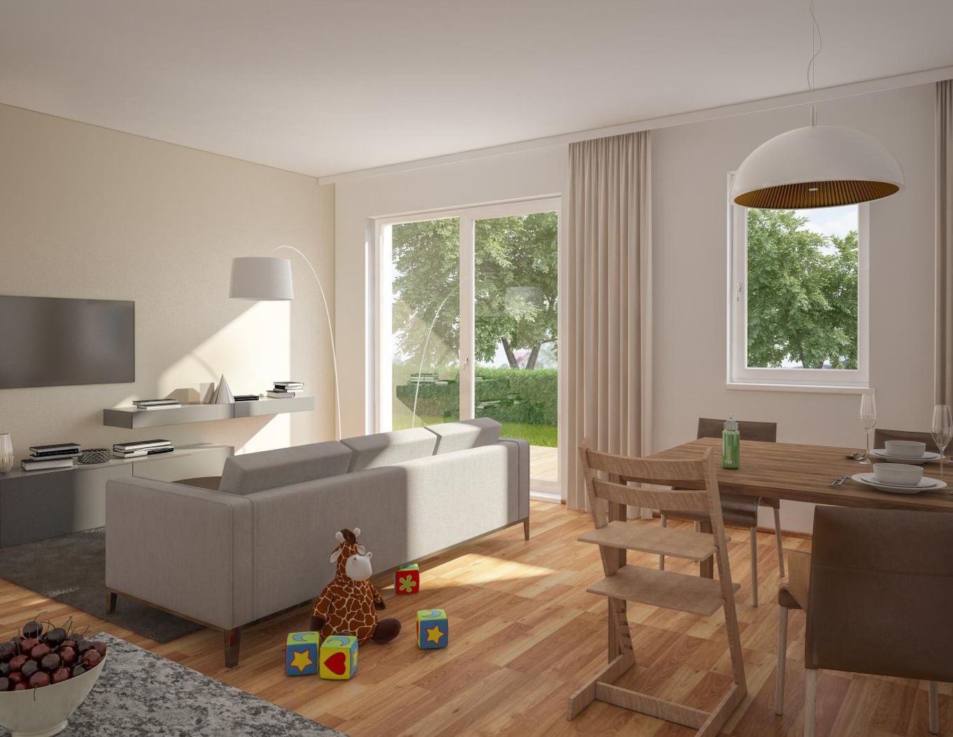 Exklusive 4-Zimmer Gartenwohnung mit sonniger Terrasse - Platz für die ganze Familie