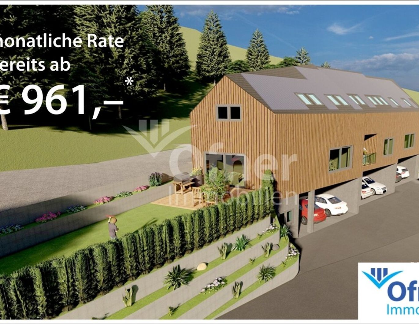 Ihre neue Adresse: Wohntraum aus Holz im Grünen - am Puls der Zeit!