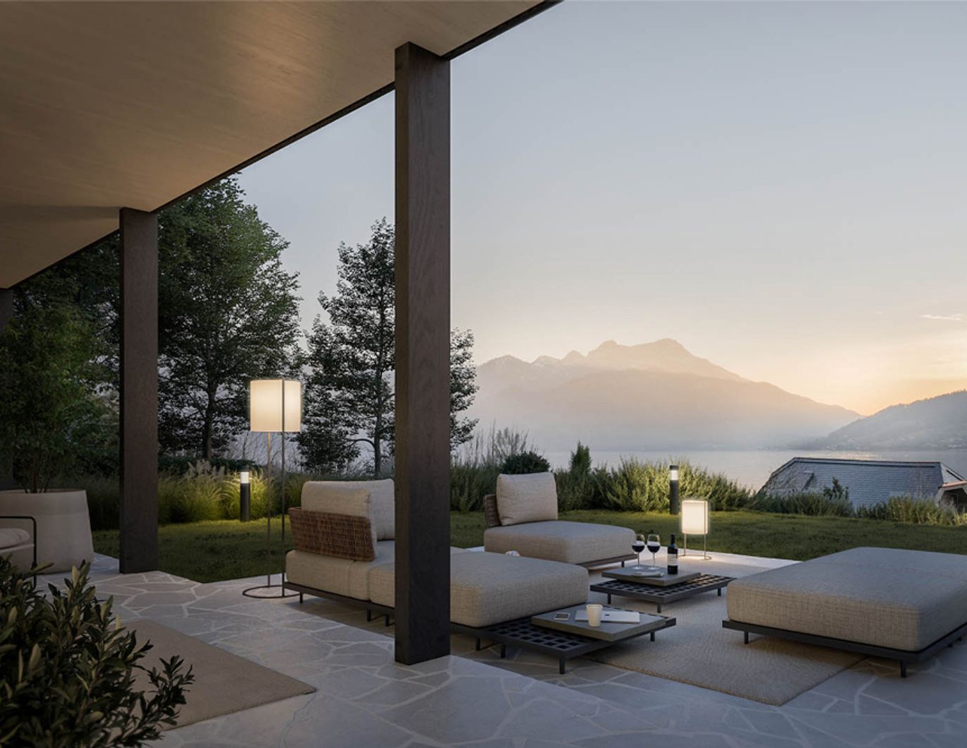 3-Zimmer Gartenwohnung: Outdoor-Living am Attersee mit privatem Seezugang