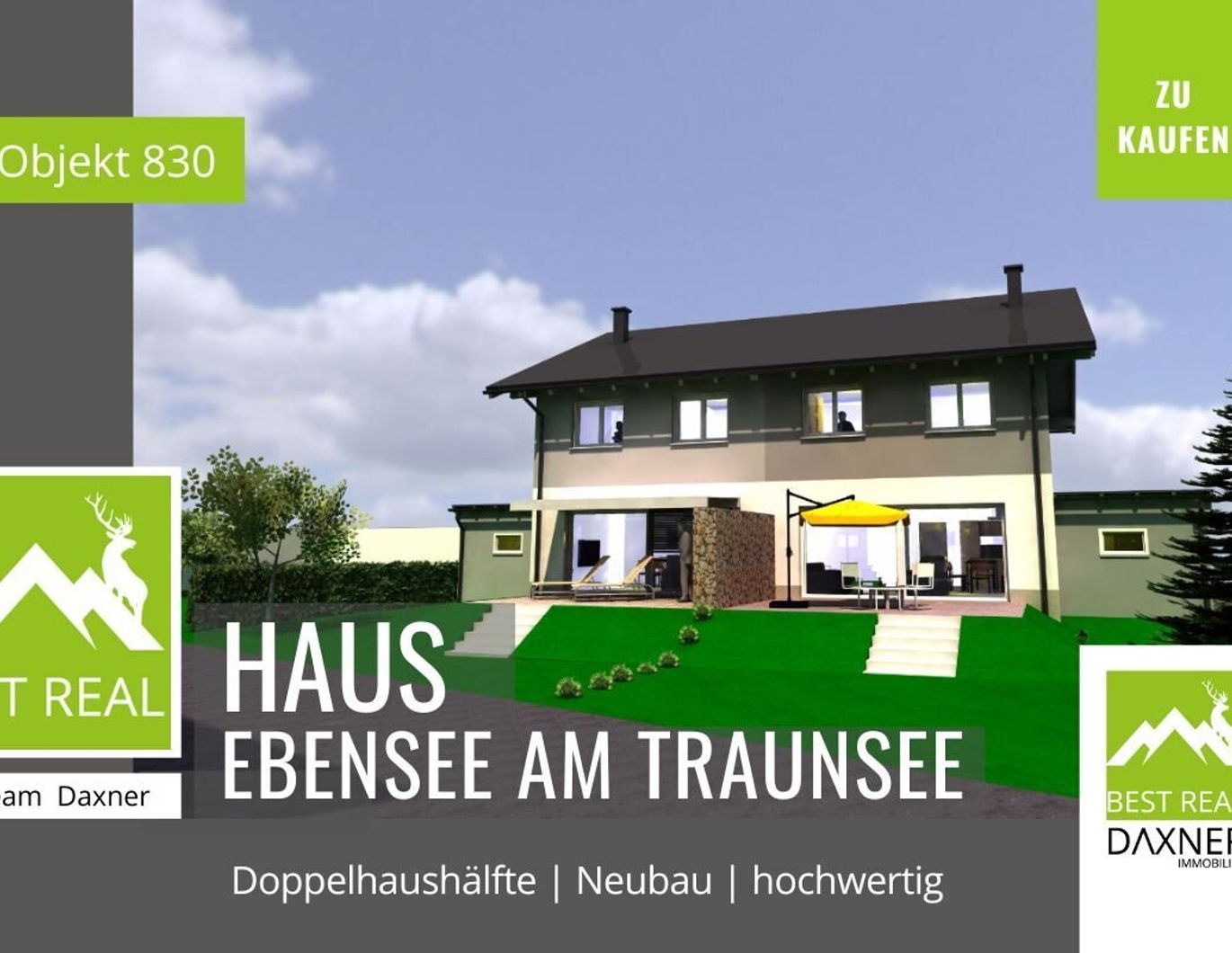 NEUBAU - Doppelhaushälfte in Ebensee am Traunsee - modernes Wohnen im Salzkammergut!
