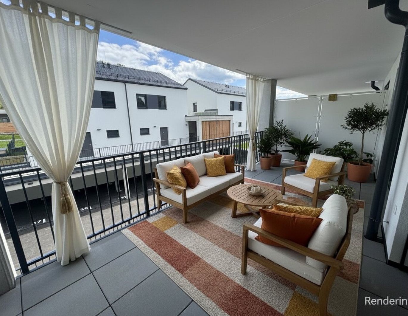 Gemütliche 2-Zimmer-Wohnung großer überdachter Terrasse