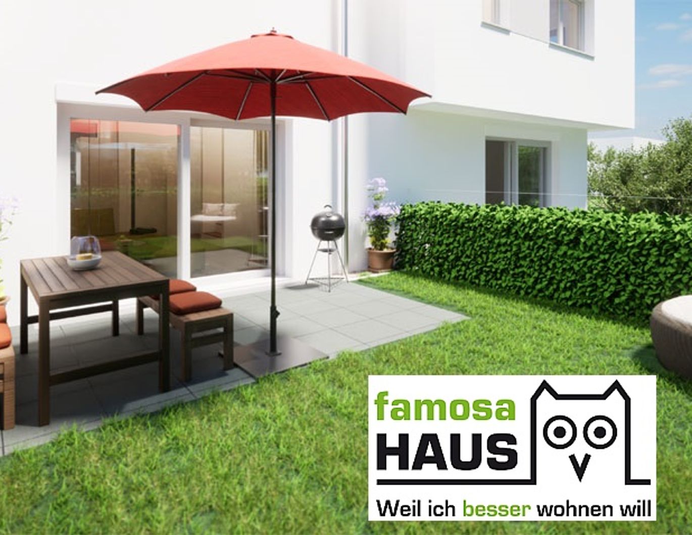 Schlüsselfertiges Reihenhaus mit 114m² Wfl, Keller, Eigengarten, Dachterrasse und Garagenplatz