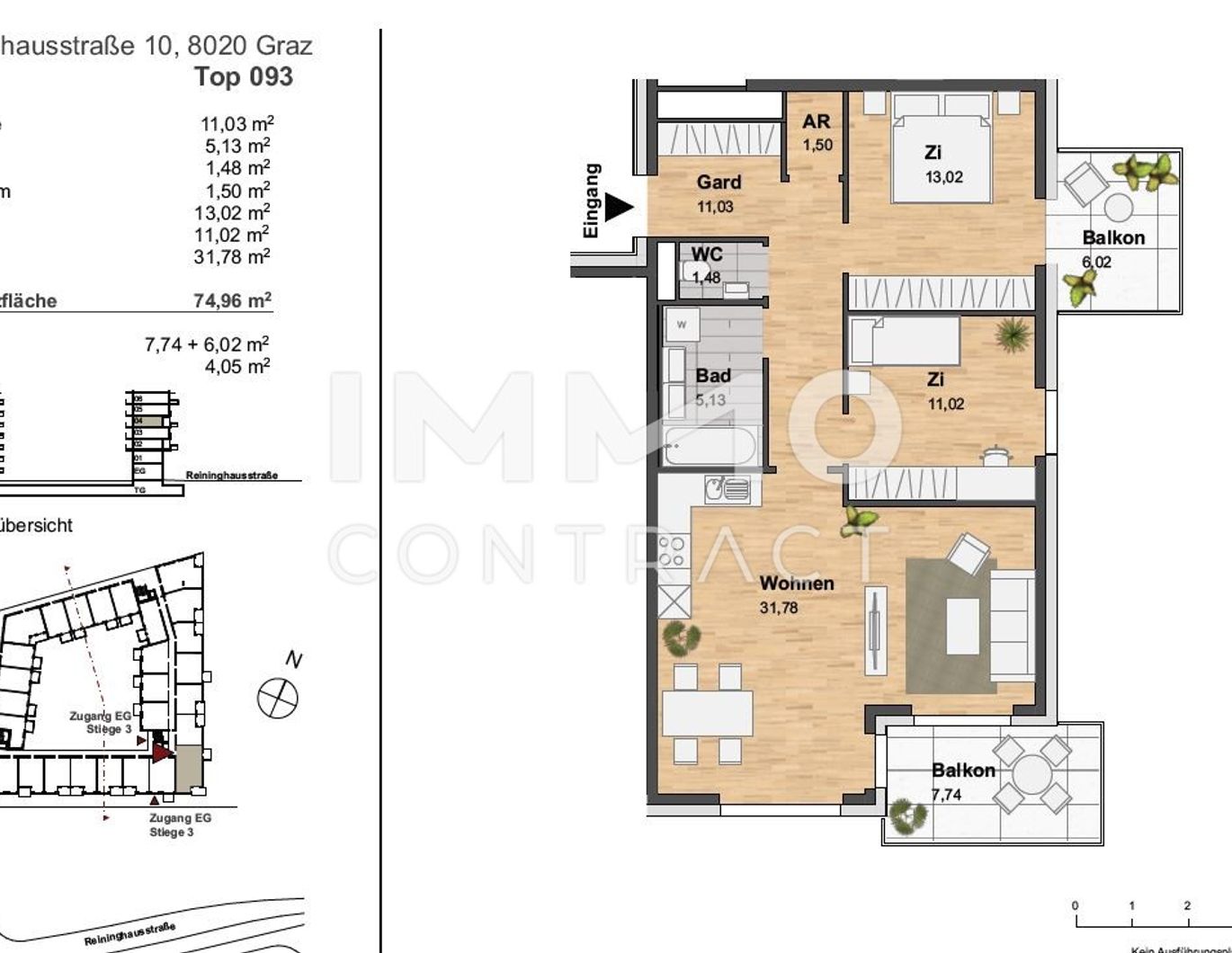 AKTION: 1. MONAT MIETFREI: SONNIGE 3-ZIMMERWOHNUNG MIT SÜDBALKON IM NEUEN STADTTEIL REININGHAUS