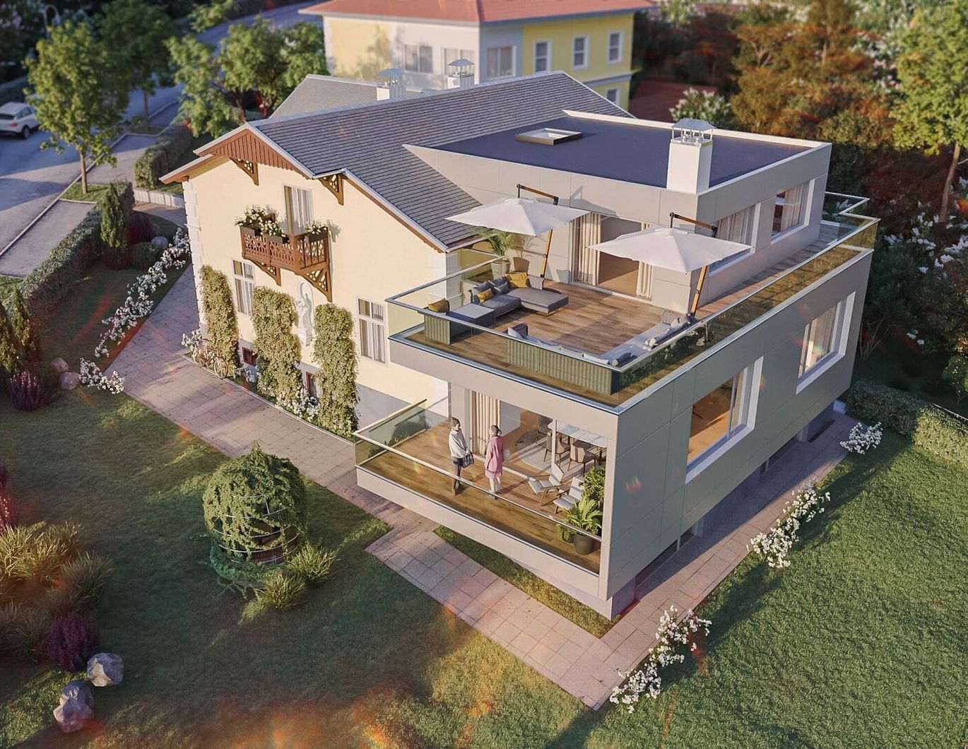 Charmante Altbau-Villa in Ruhelage mit Blick auf den Schafberg