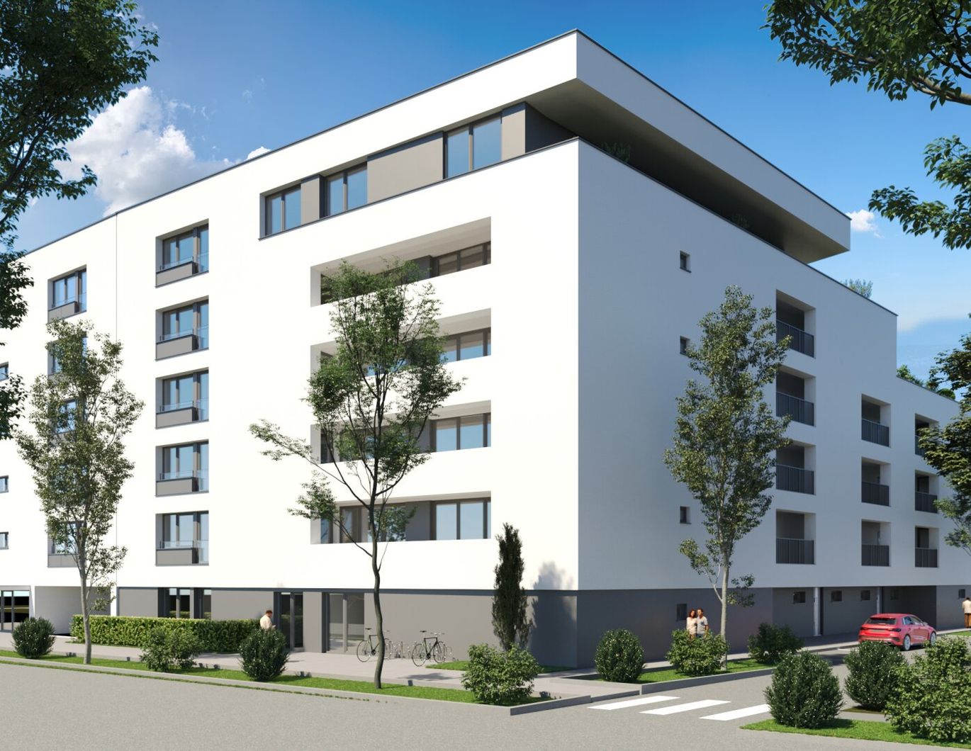 PROVISIONSFREI - Top-Erstbezug in Wels: Stilvolle Wohnung mit Balkon und Tiefgarage!
