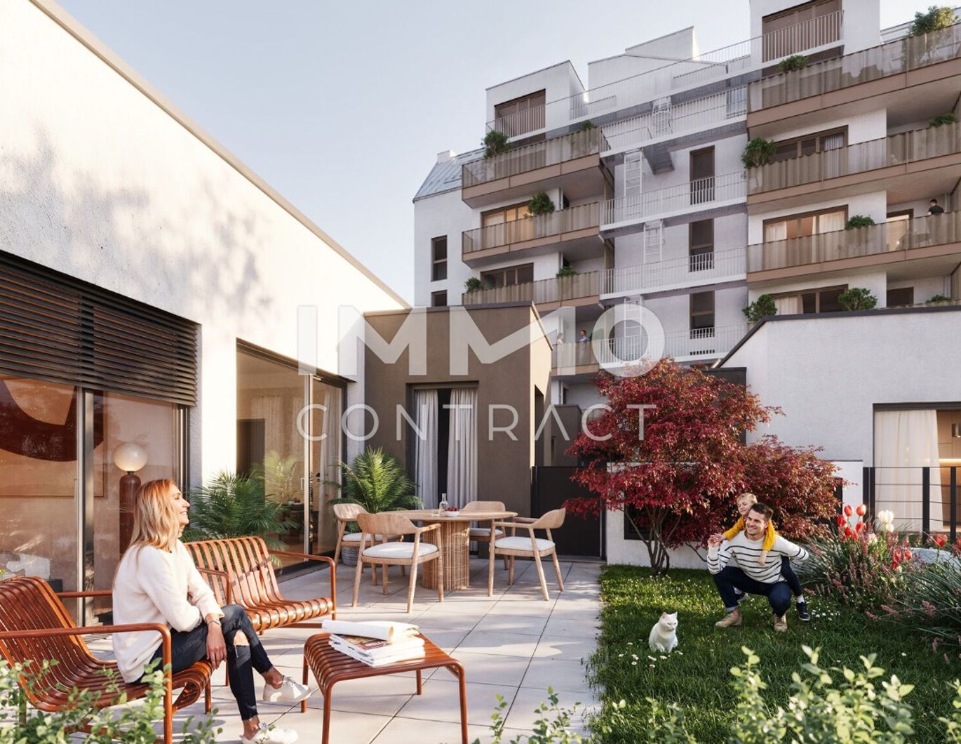 Traum Haus im Innenhof - Moderne 3-Zimmer-Wohnung mit Garten im ERSTBEZUG