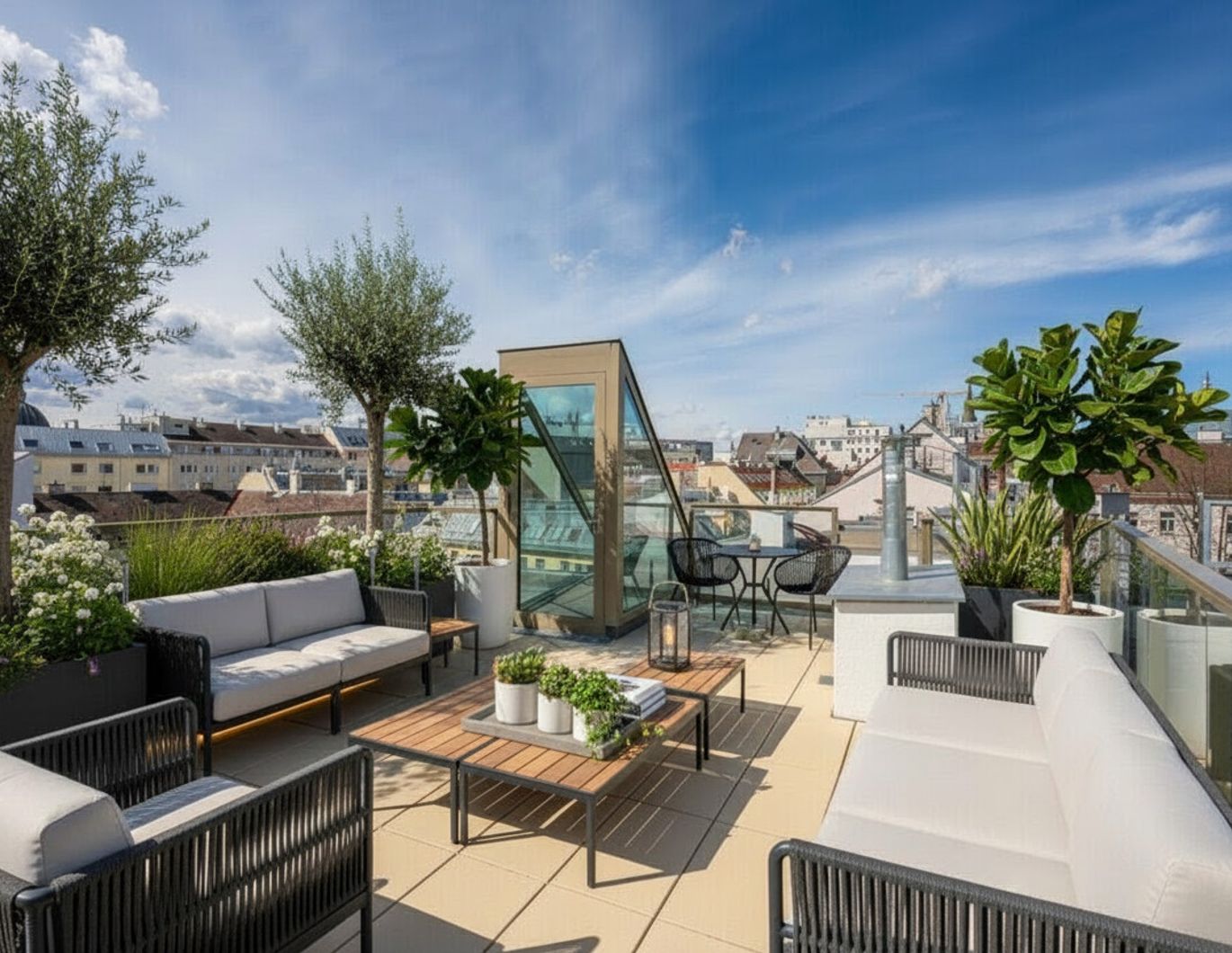 Dachterrassentraum mit 360° Ausblick in top Lage