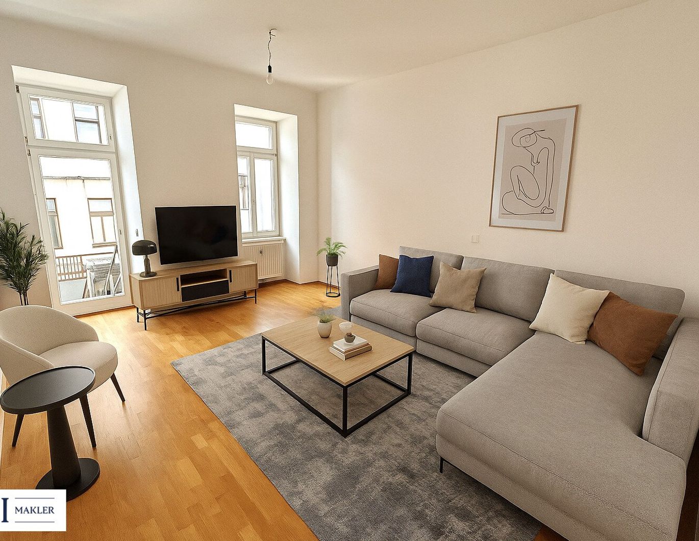 Elegante 2-Zimmer-Wohnung mit Eigengarten - in Top-Lage des 3. Bezirks