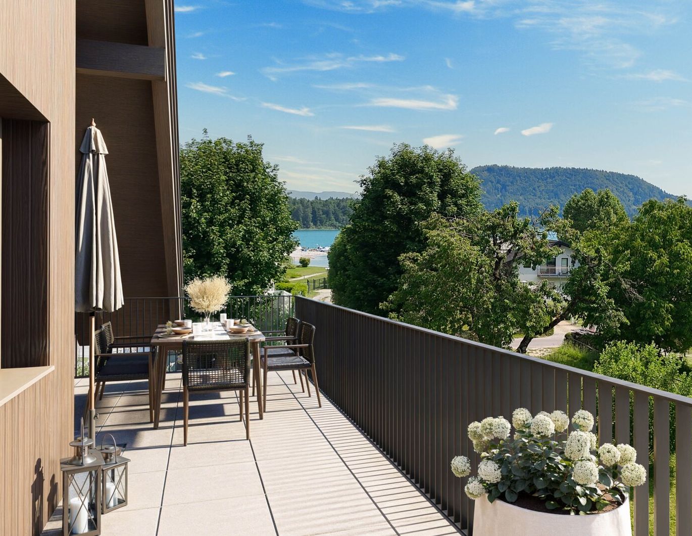 Dachgeschoßwohnung inkl. SEEBLICK - Erstbezug mit Terrasse und 3 Zimmern!