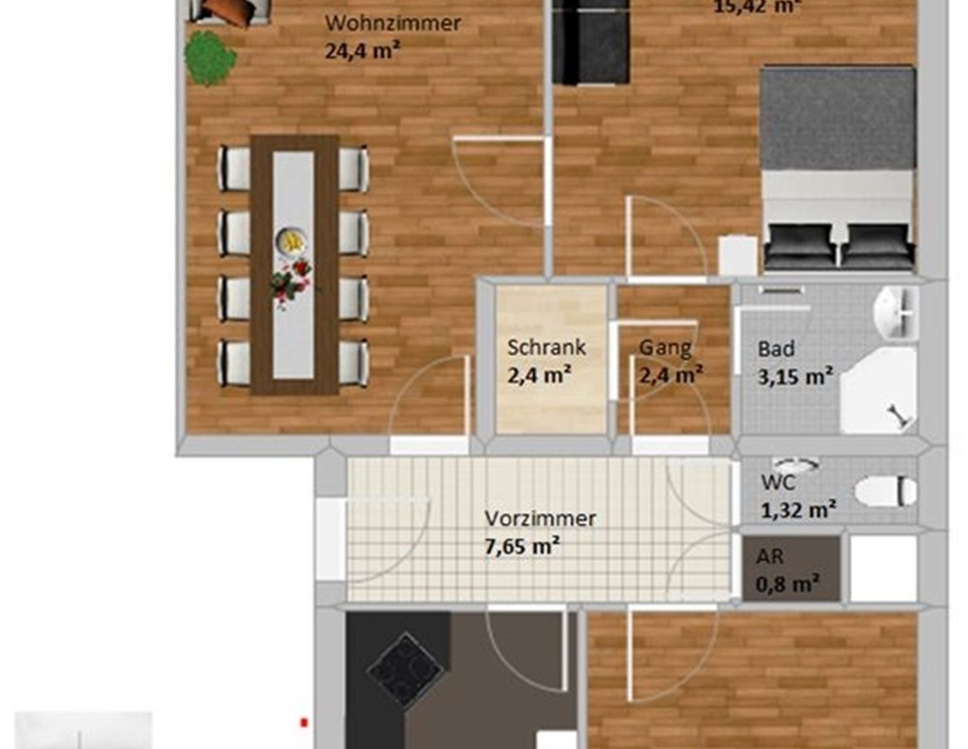 3-Zimmerwohnung mit Balkon - Erstbezug nach Sanierung