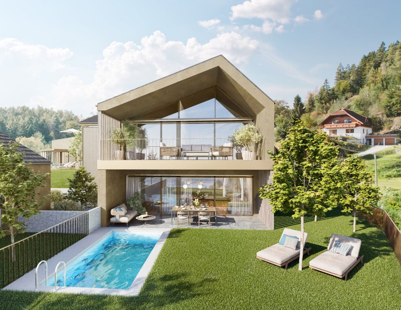 Exklusives Haus mit Garten, Pooloption & Seeblick - Ihr Rückzugsort über dem Wörthersee