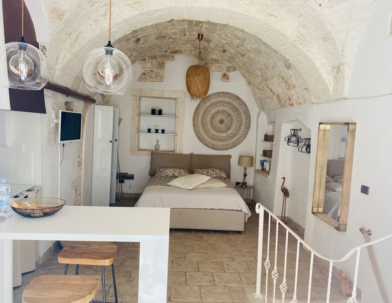 Studio in Ostuni, Puglia - Anlage und Feriendomizil mit Balkon mitten in der Altstadt