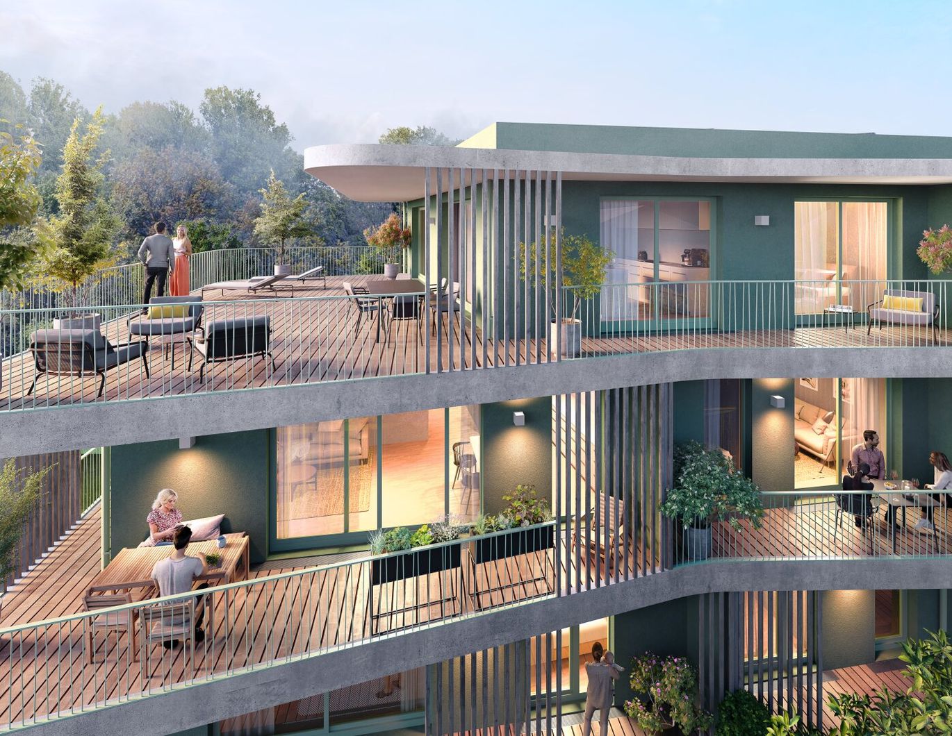 Herrliche Wohnung mit schöner Terrasse und Grünblick!