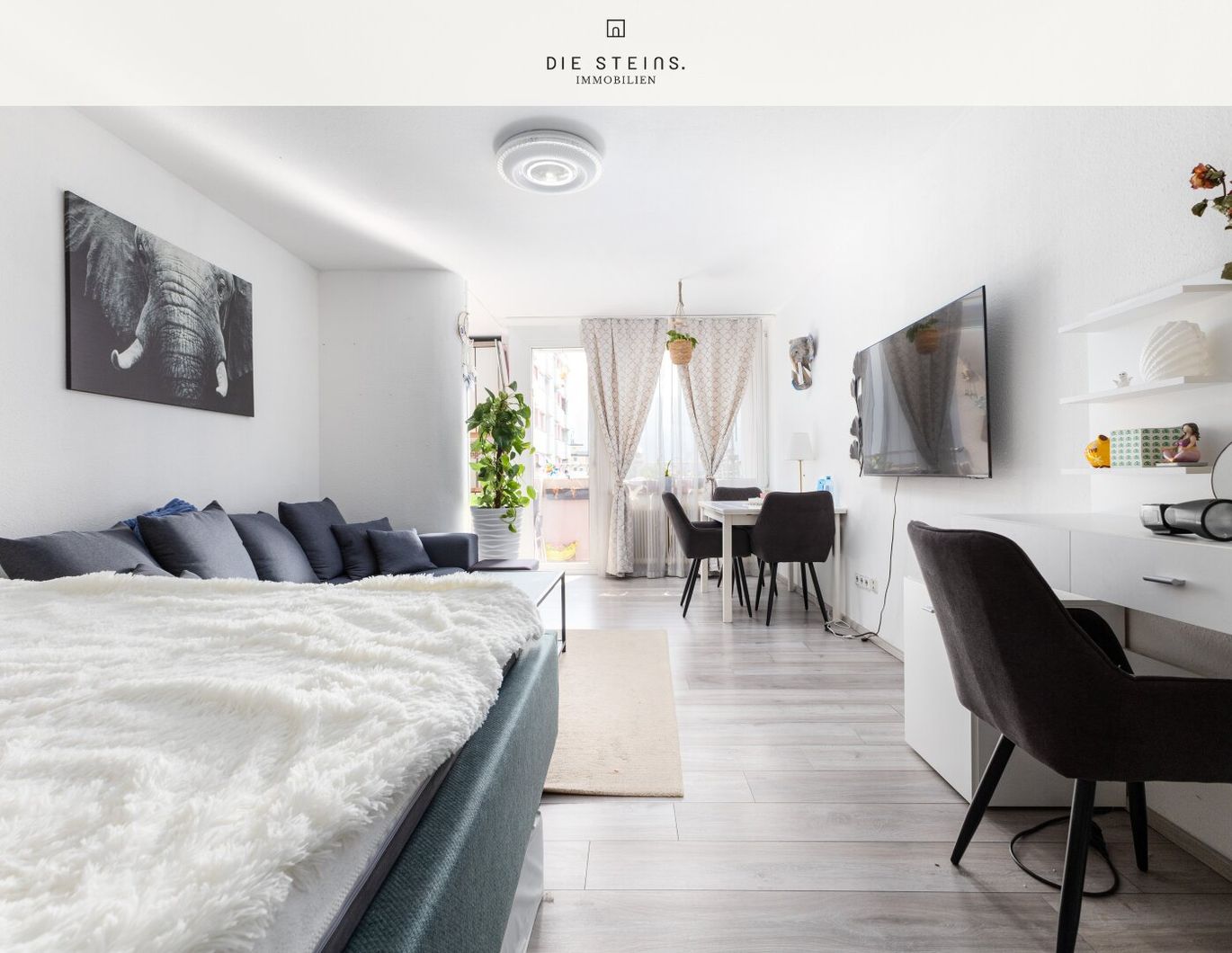 Helle 1-Zimmer-Wohnung mit Loggia, Tiefgaragenplatz und Blick auf Festung & Gaisberg in Salzburg