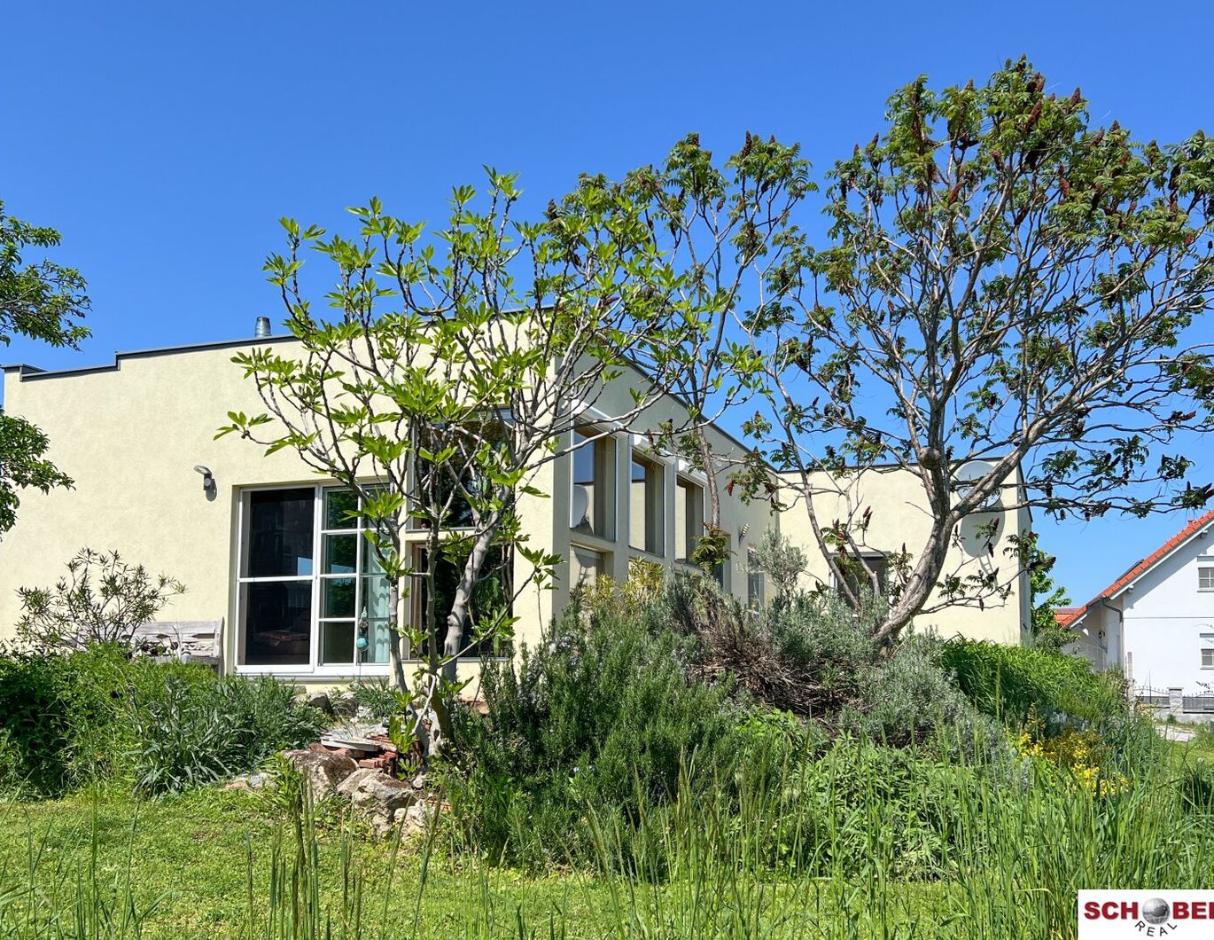 Weinort Mörbisch - teilweise Blick auf den Neusiedler See