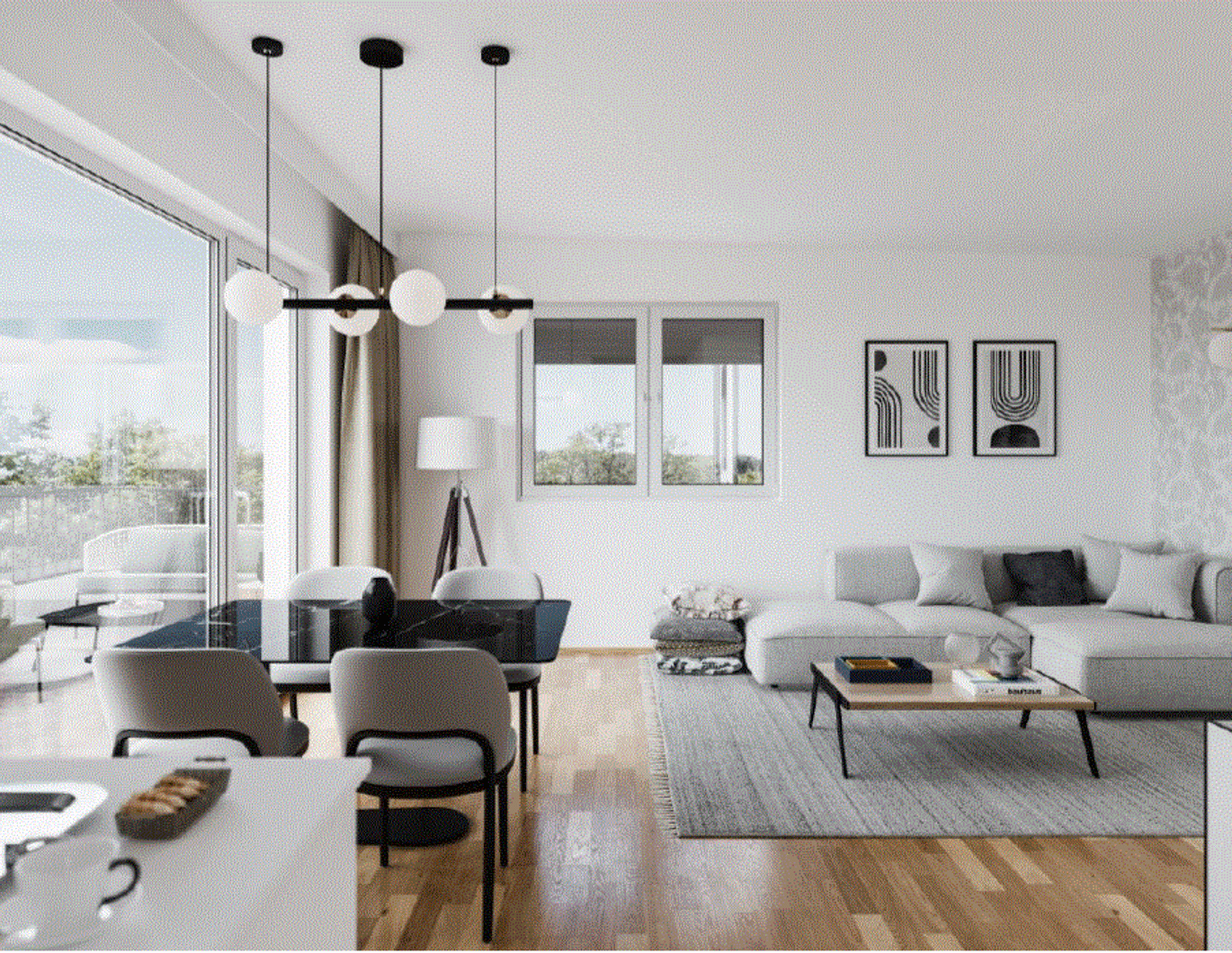 2-Zi-Dachgeschosswohnung mit SW-Terrasse und 2 Tiefgaragenplätze