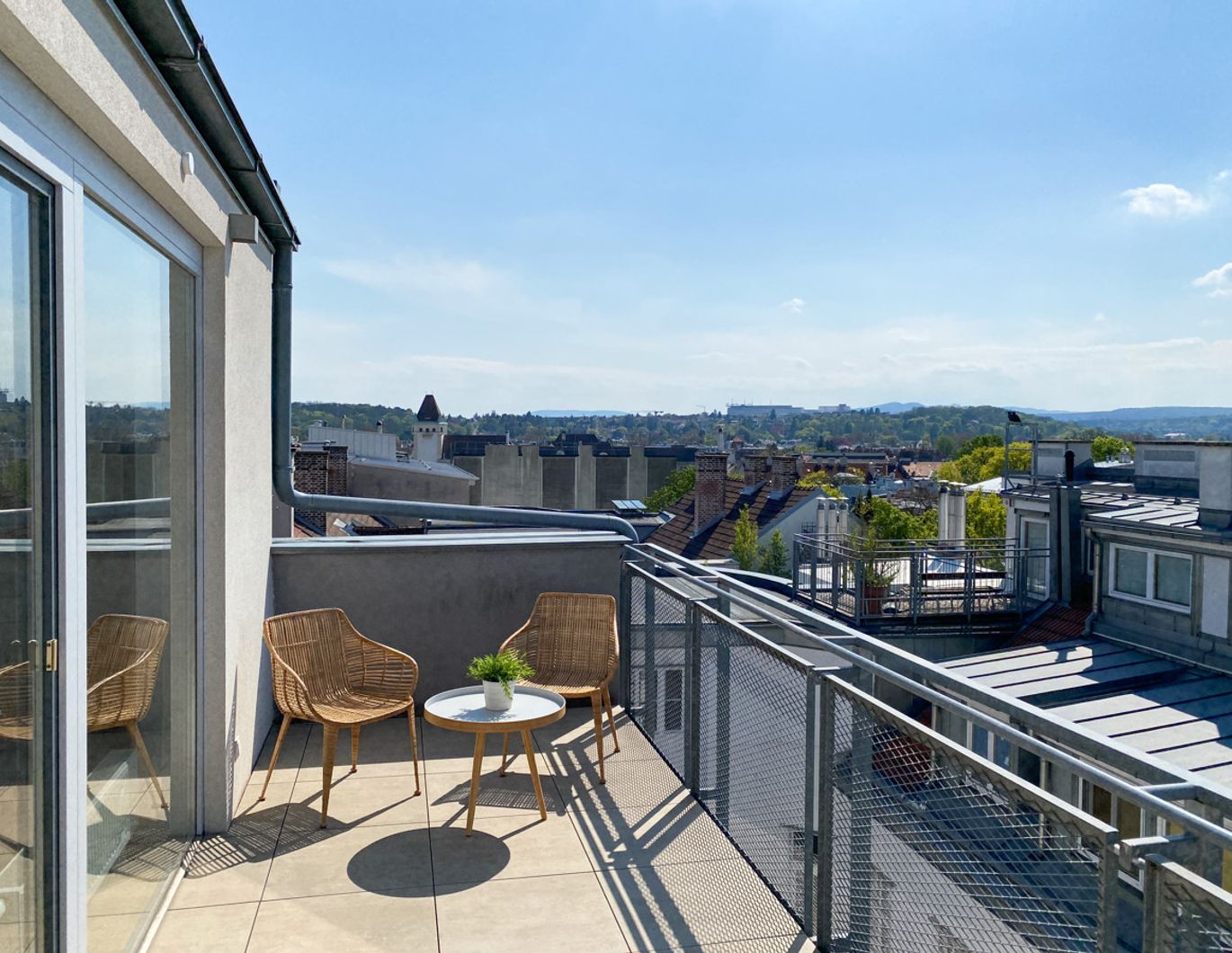 Dachgeschoß-Maisonette mit Charme und Weitblick