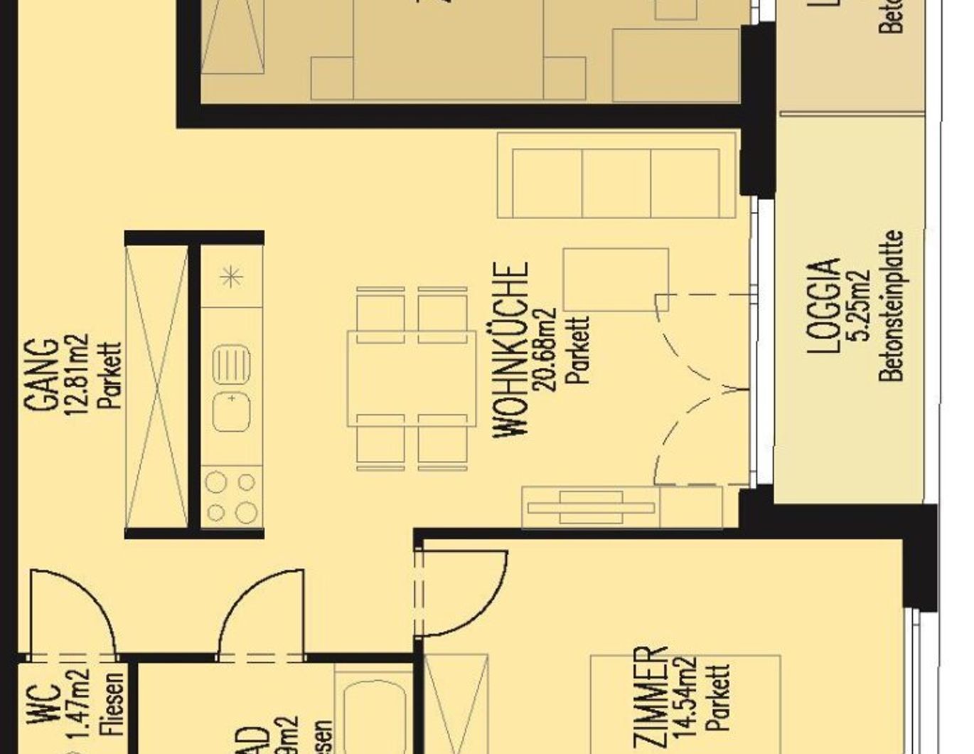 2-Zimmerwohnung Neubau inkl. Küche, Loggia Außenfläche und Kellerabteil vorhanden, U1 Kagraner Platz in Gehweite und ruhig gelegen / W190 T15