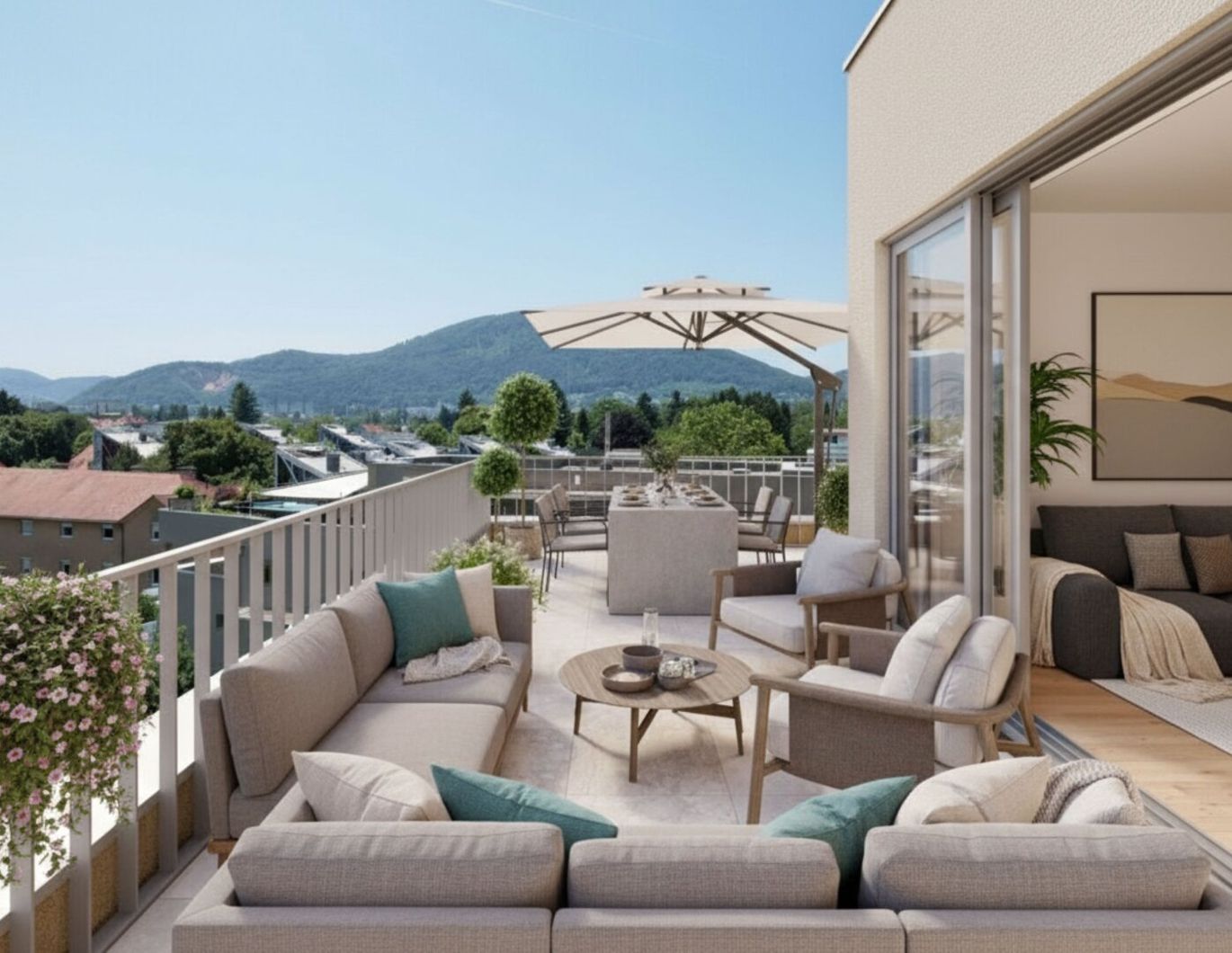 Exklusive 2-Zimmer-Penthousewohnung mit umlaufender Terrasse - Leben über den Dächern von Andritz