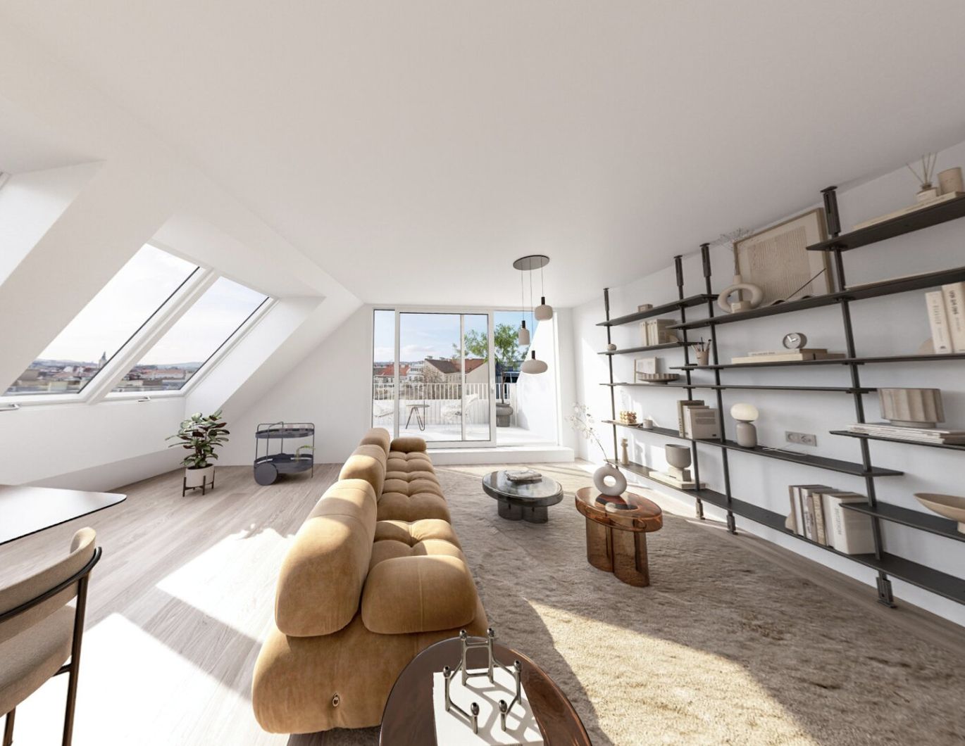 THE TEMPTATION - Dachgeschoss-Maisonette mit 2 Terrassen + Balkon | 23 m² Freifläche, 3 Zimmer