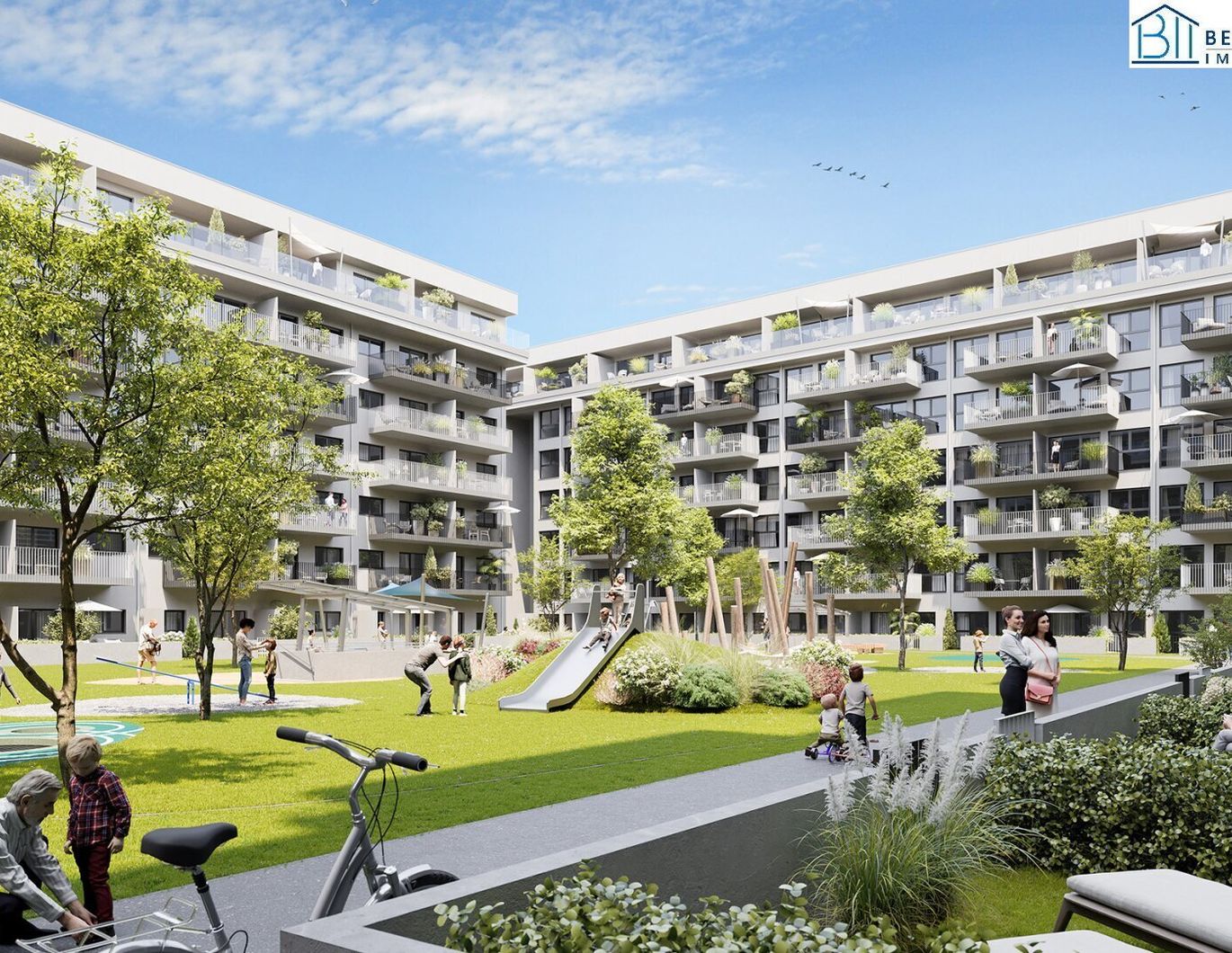 Oster-Eier-Suche im schönen Innenhof - Erstbezug