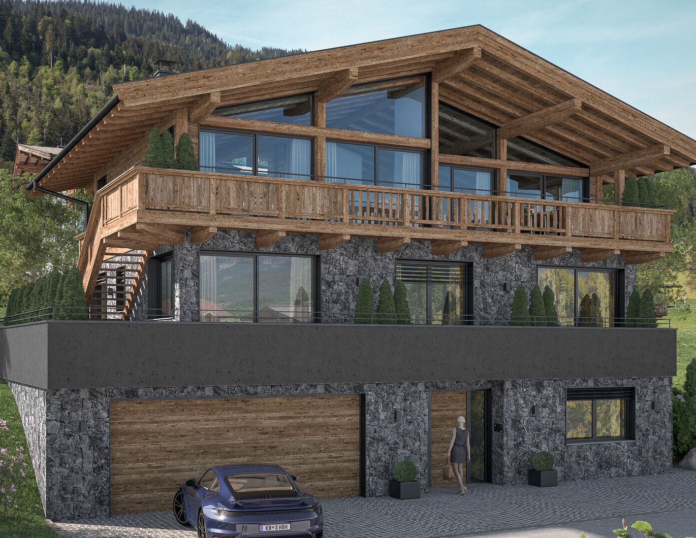 Neubau-Luxusvilla mit Kaiserblick in Toplage