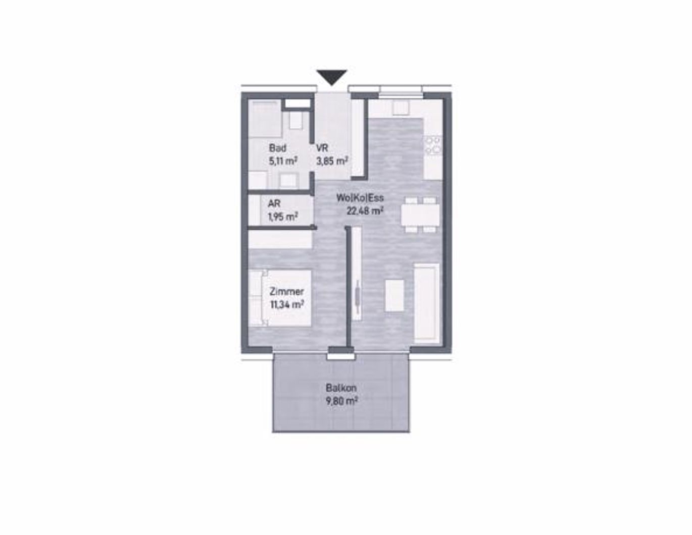 Graz, Jakomini! Neubauprojekt: Exklusive Eigentumswohnung (80m²) mit Terrasse! Provisionsfrei