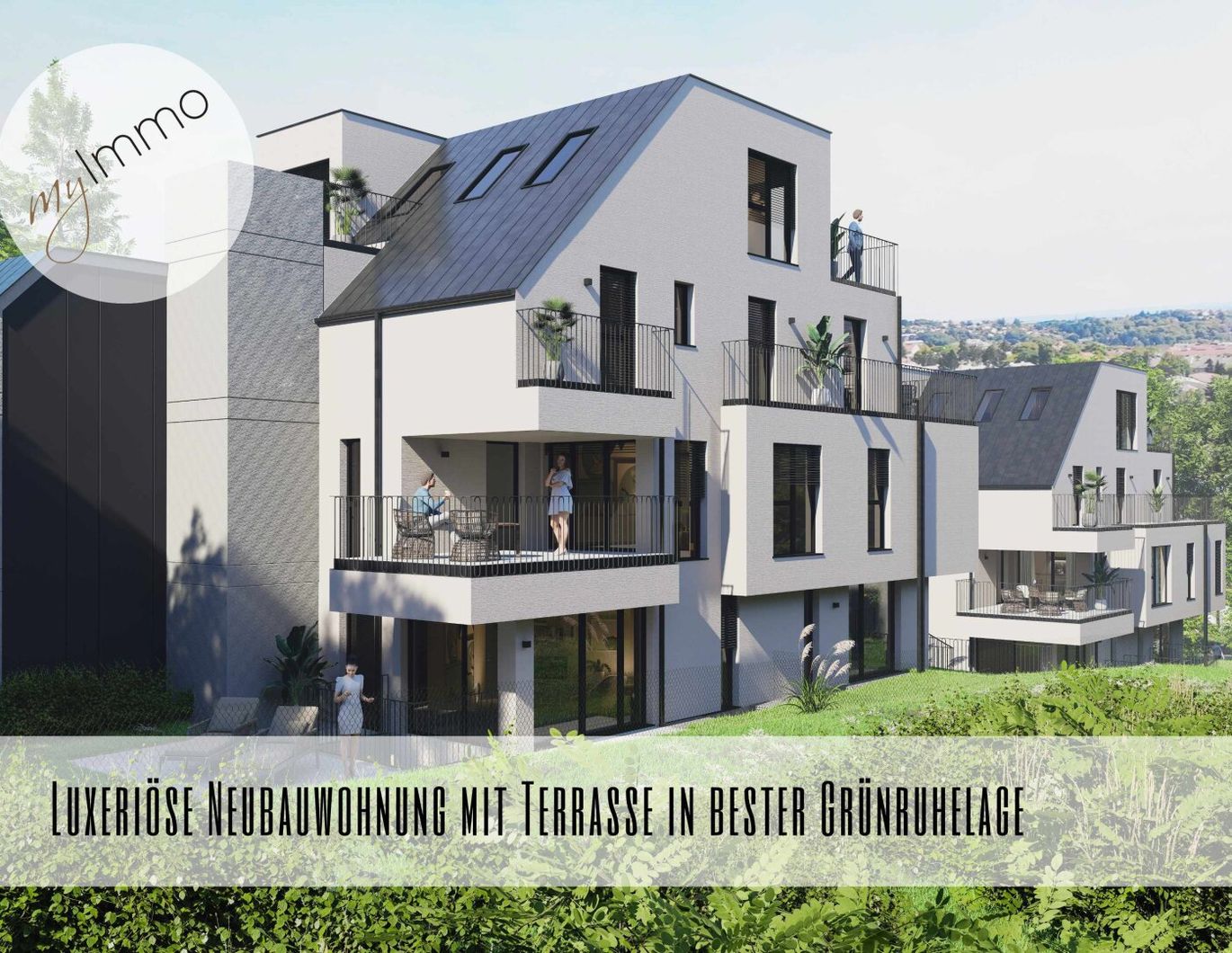 Luxuriöse Neubauwohnungen mit Terrasse in bester Grünruhelage