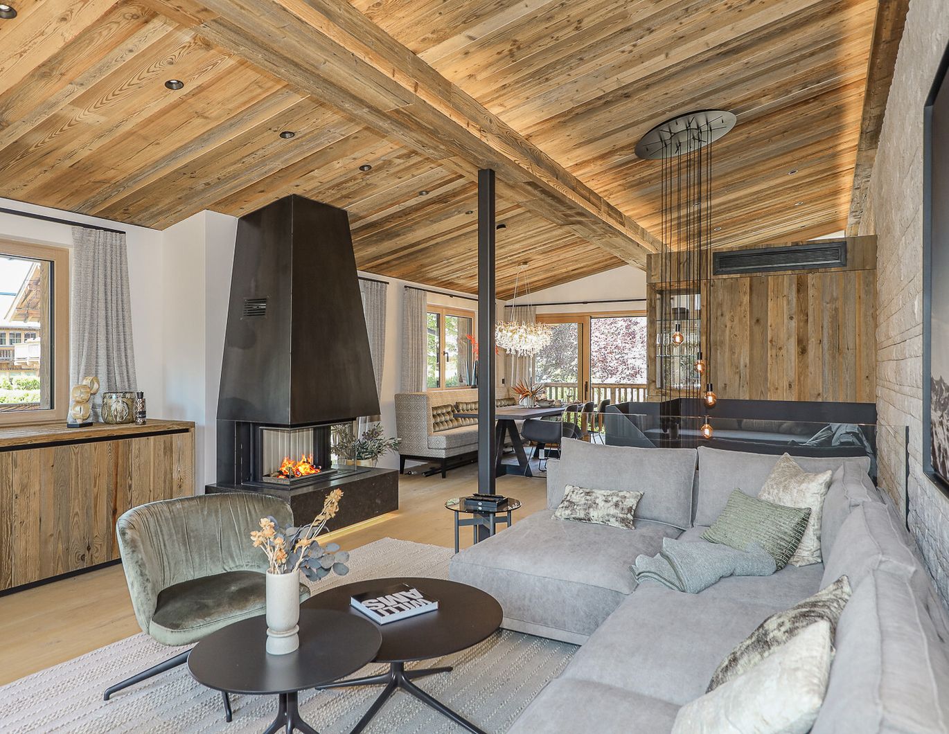 Neubauchalet am Sonnberg mit Blick auf den Hahnenkamm