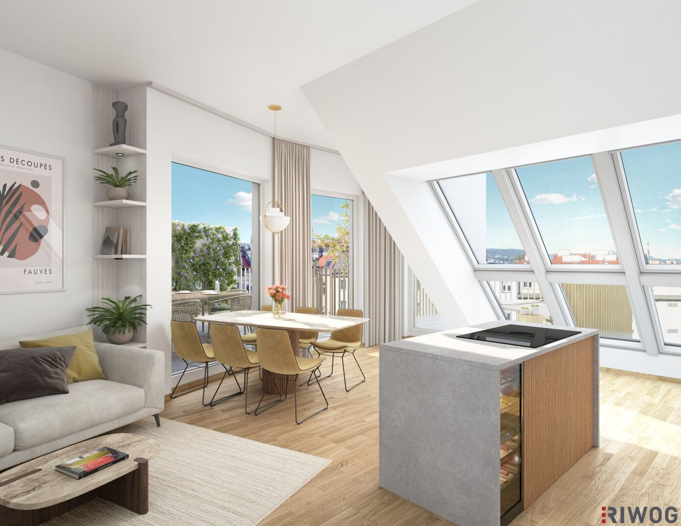 DG-ERSTBEZUG | Atemberaubender Fernblick | Dachterrasse | ca. 3 m Raumhöhe | Fernwärme & Klimaanlage | TG-Stellplatz optional | Nachhaltiges Wohnbauprojekt