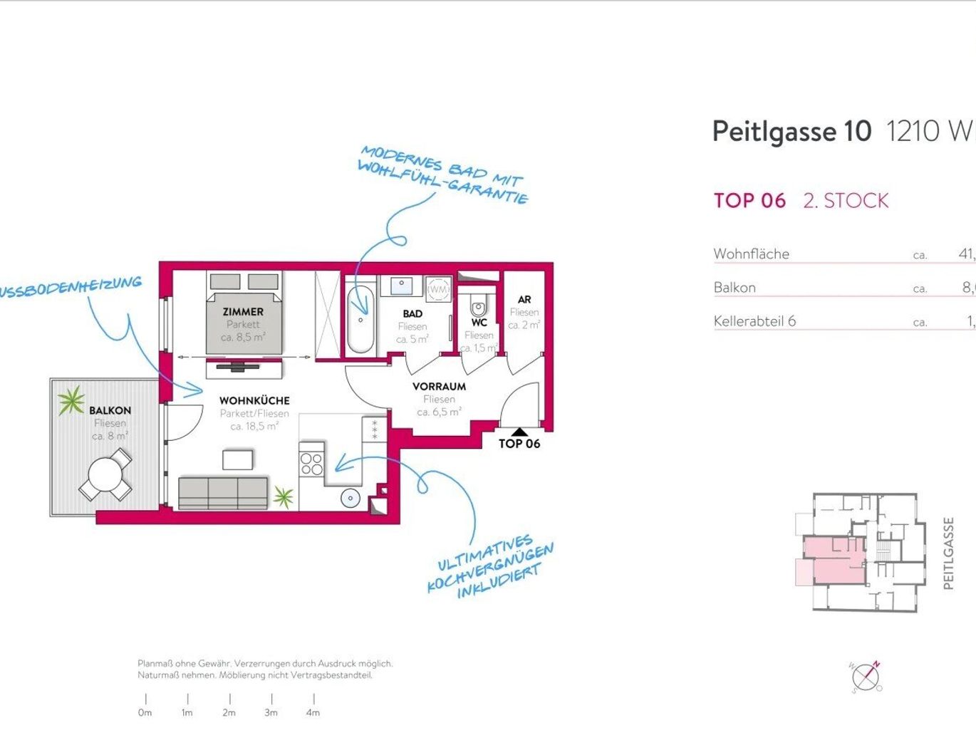 Sorglos investieren: Stilvolle 2-Zimmer-Neubauwohnung mit Wohlfühlfaktor