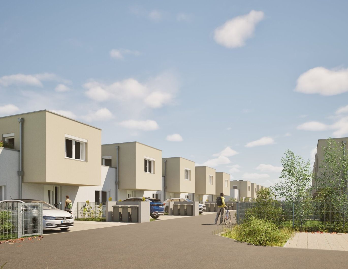 Erstbezugsreihenhaus mit großen Garten