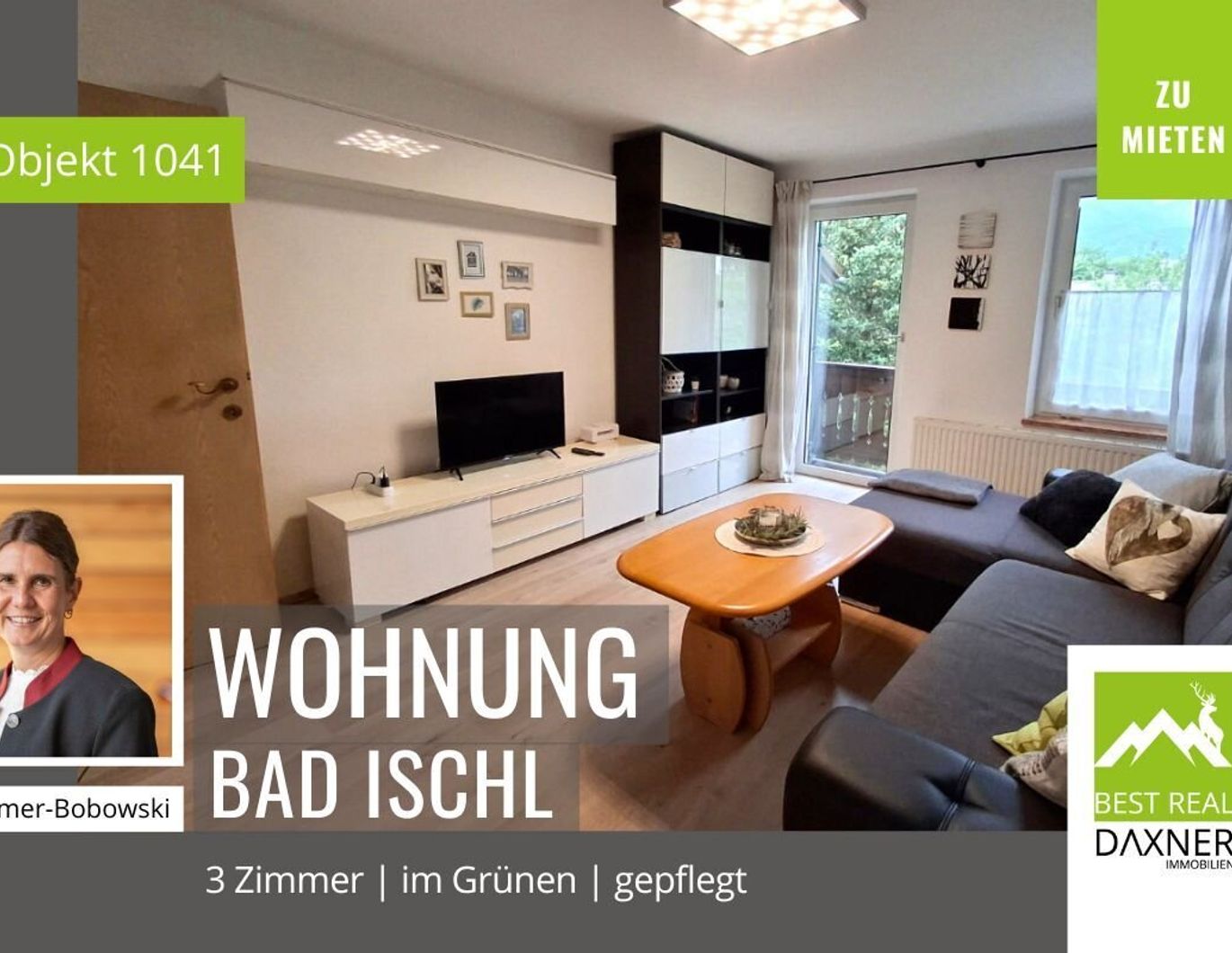 Gepflegte 3-Zimmer-Wohnung mit Balkon und Garage zu mieten