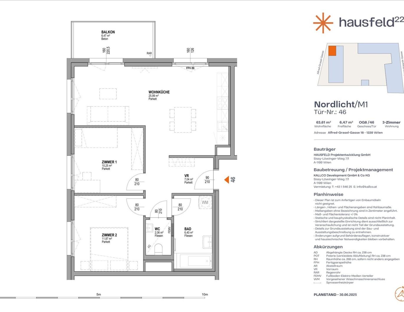 Unbefristete Neubau-Mietwohnung im Oberen Hausfeld | Termin online buchen: www.hausfeld22.at/nordlicht