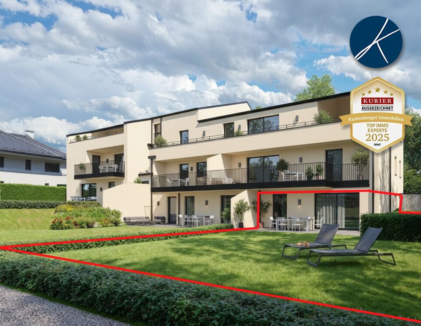 Gartenwohnung mit 260m² Außenbereichen (Top 1) - Neubauprojekt am Kremser Steindl