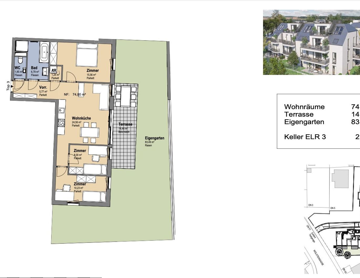 Neues Projekt in der Schwarzelackenau beim Marchfeldkanal - noch 18 Einheiten verfügbar!