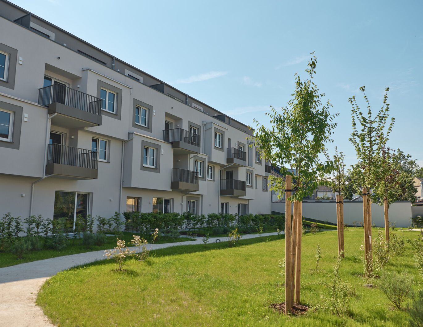 Erstbezug - Wohnen am Park, 1,5-Zimmer-Wohnung mit Dusche in 4600 Wels Nähe Krankenhaus und Hauptbahnhof